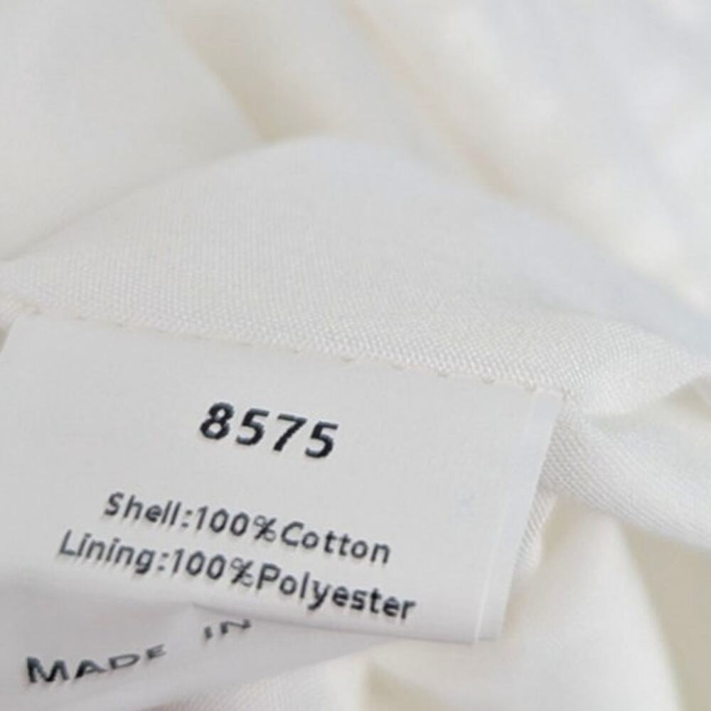 BTFBM White Cotton Midi Dress Puff Sleeve Smocked Waist Cottagecore S - Picture 4 of 5